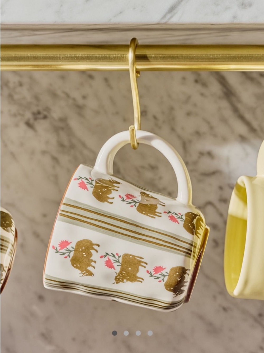 Anthropologie Millie Stoneware Cow Mug NWT